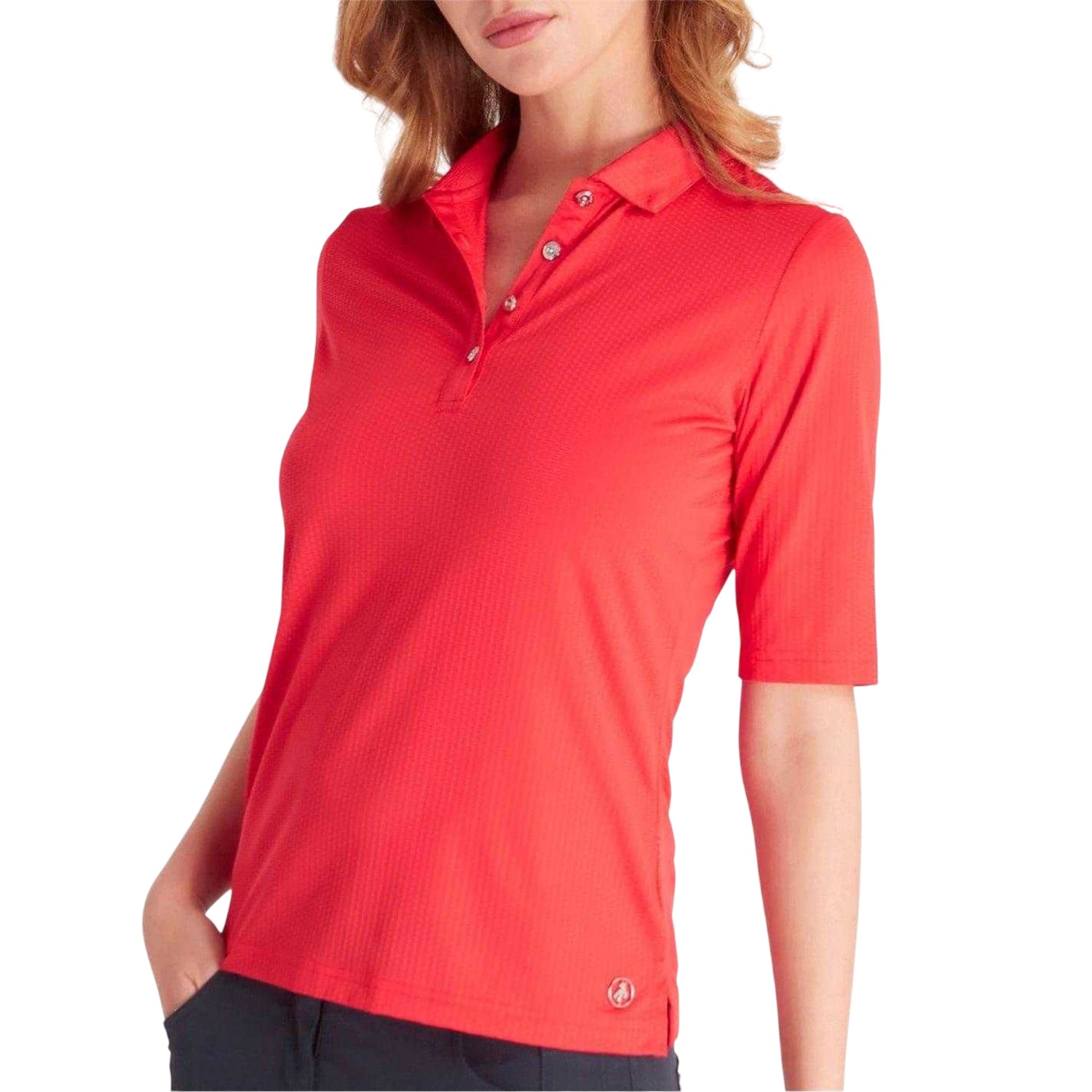 Poppy - Side - Calvin Klein Womens-Ladies Performance Golf Polo Shirt