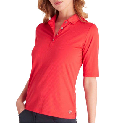 Poppy - Side - Calvin Klein Womens-Ladies Performance Golf Polo Shirt