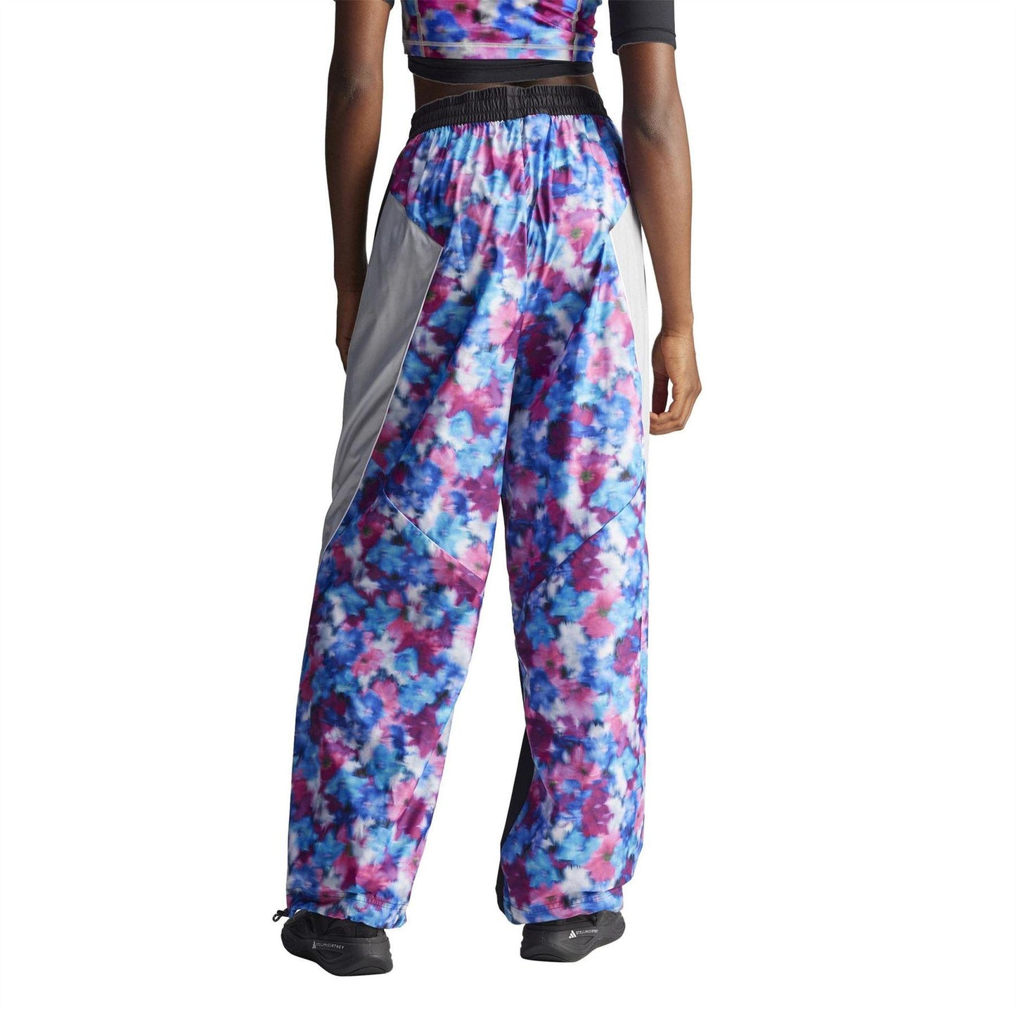 Cyan - Back - Adidas Womens-Ladies Stella McCartney Colour Block Tracksuit Bottoms