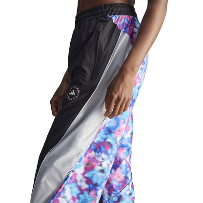 Cyan - Side - Adidas Womens-Ladies Stella McCartney Colour Block Tracksuit Bottoms
