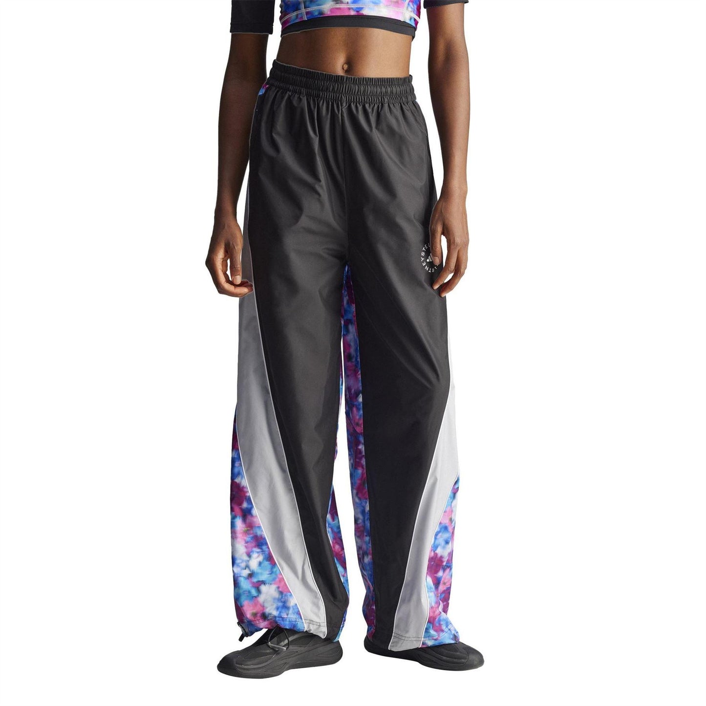 Cyan - Pack Shot - Adidas Womens-Ladies Stella McCartney Colour Block Tracksuit Bottoms