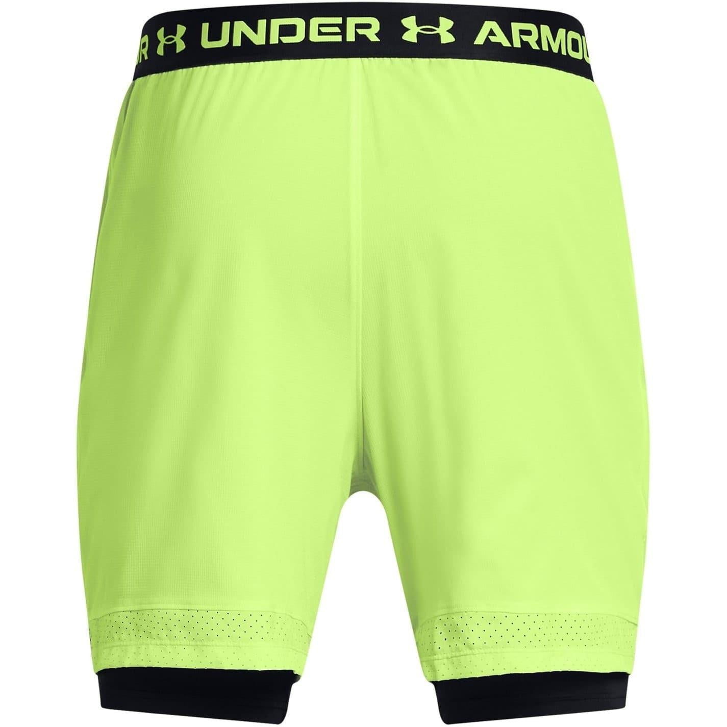 Green - Back - Under Armour Mens Vanish 2 in 1 Shorts
