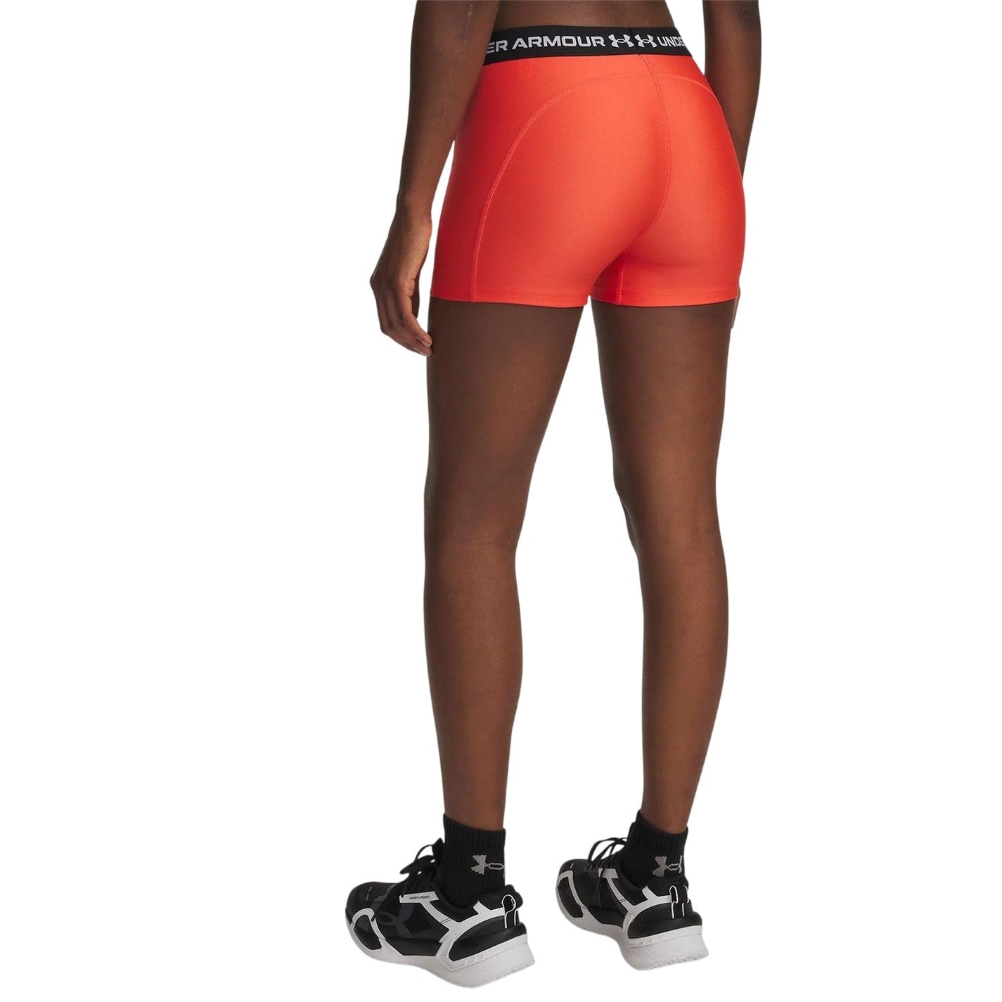 Red-White - Back - Under Armour Womens-Ladies HeatGear Shorts