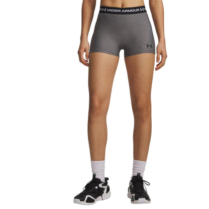 Charcoal-Black - Front - Under Armour Womens-Ladies HeatGear Shorts