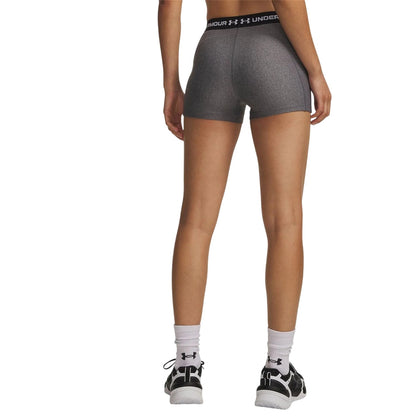 Charcoal-Black - Back - Under Armour Womens-Ladies HeatGear Shorts