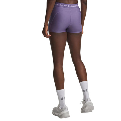 Purple - Back - Under Armour Womens-Ladies HeatGear Shorts