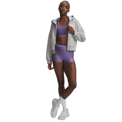 Purple - Side - Under Armour Womens-Ladies HeatGear Shorts