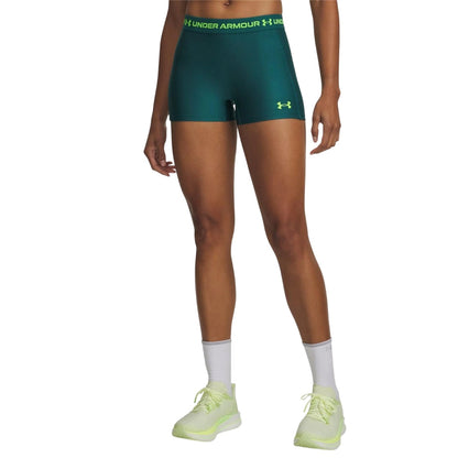 Green-Heather Green - Front - Under Armour Womens-Ladies HeatGear Shorts