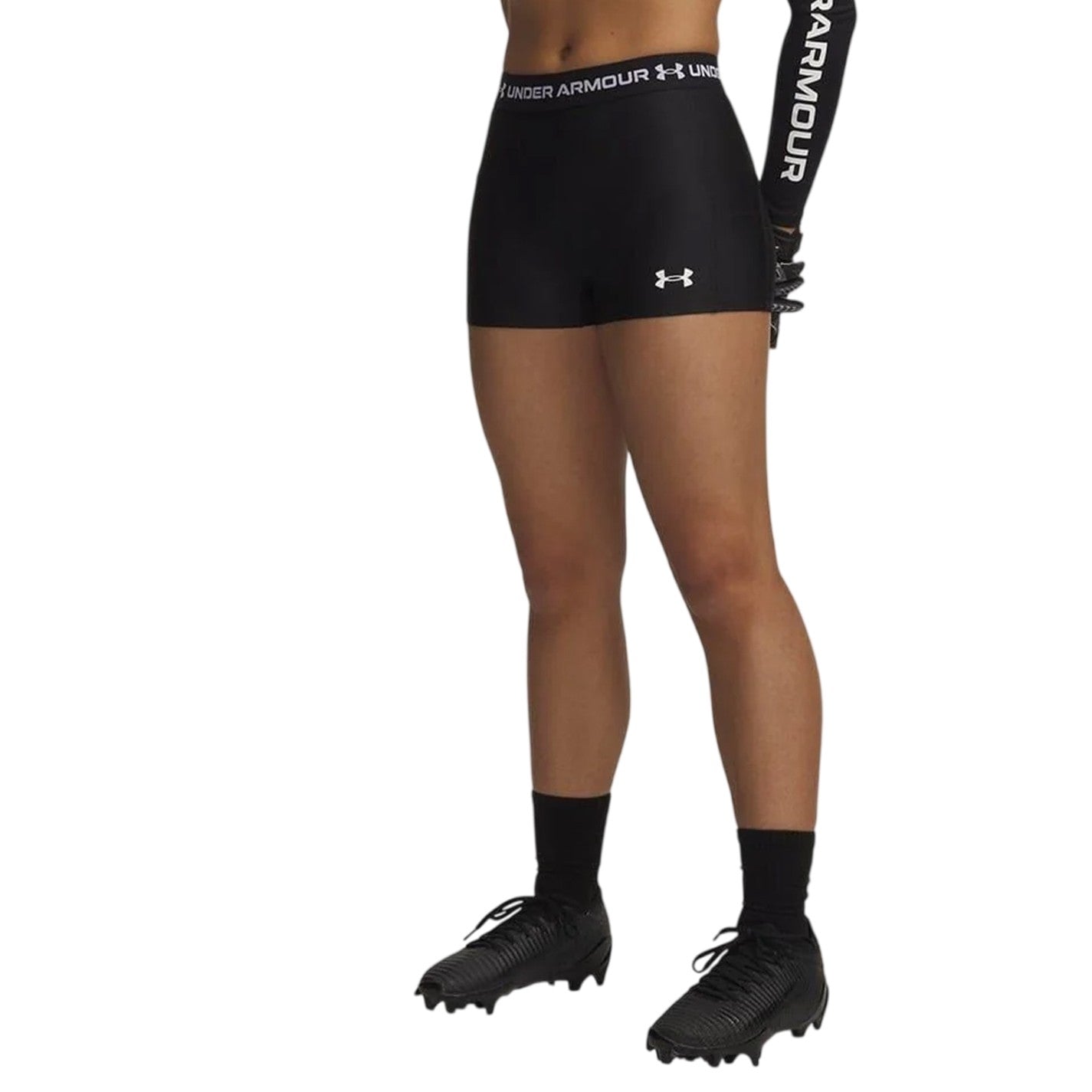 Black - Front - Under Armour Womens-Ladies HeatGear Shorts