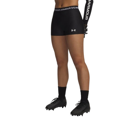 Black - Front - Under Armour Womens-Ladies HeatGear Shorts