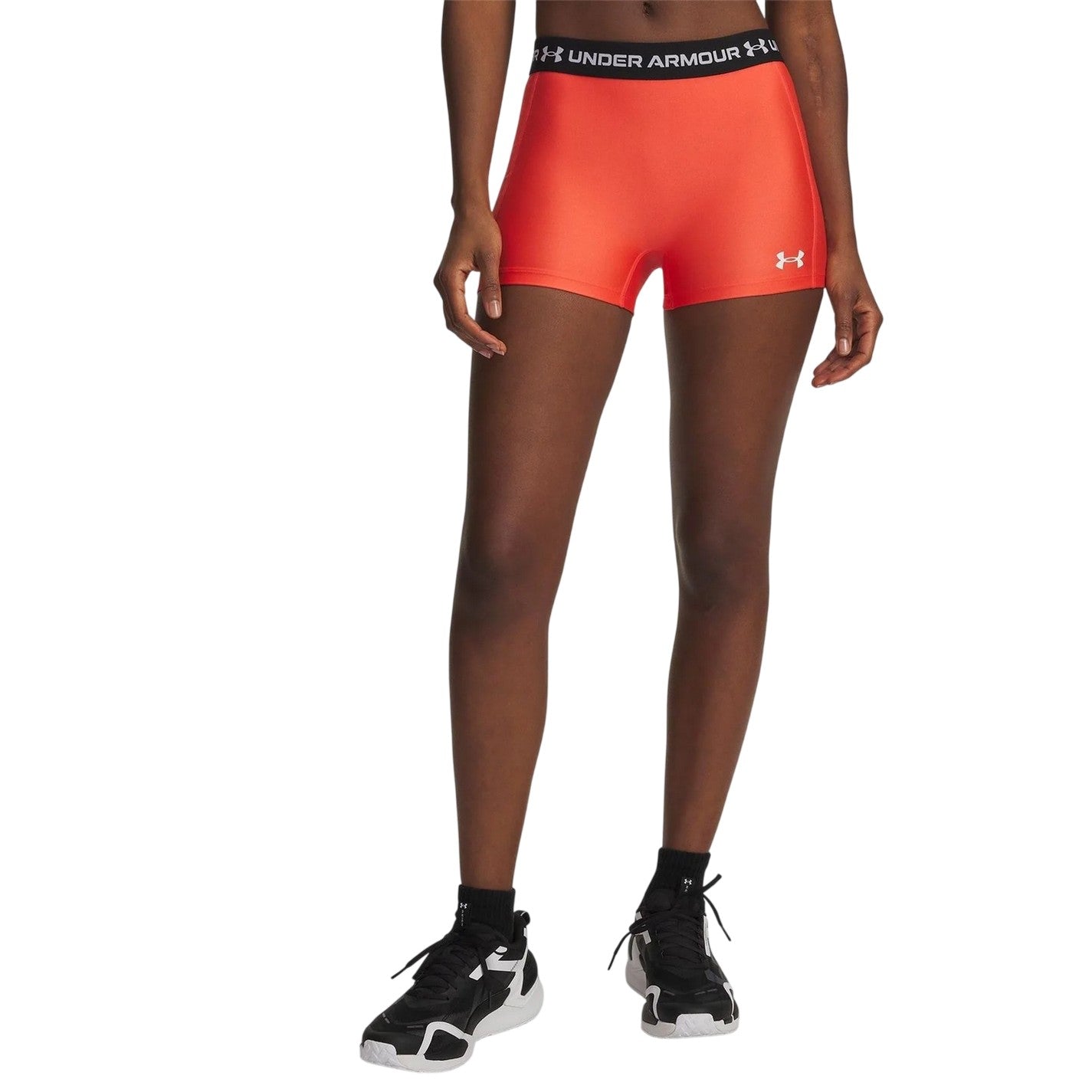 Red-White - Front - Under Armour Womens-Ladies HeatGear Shorts