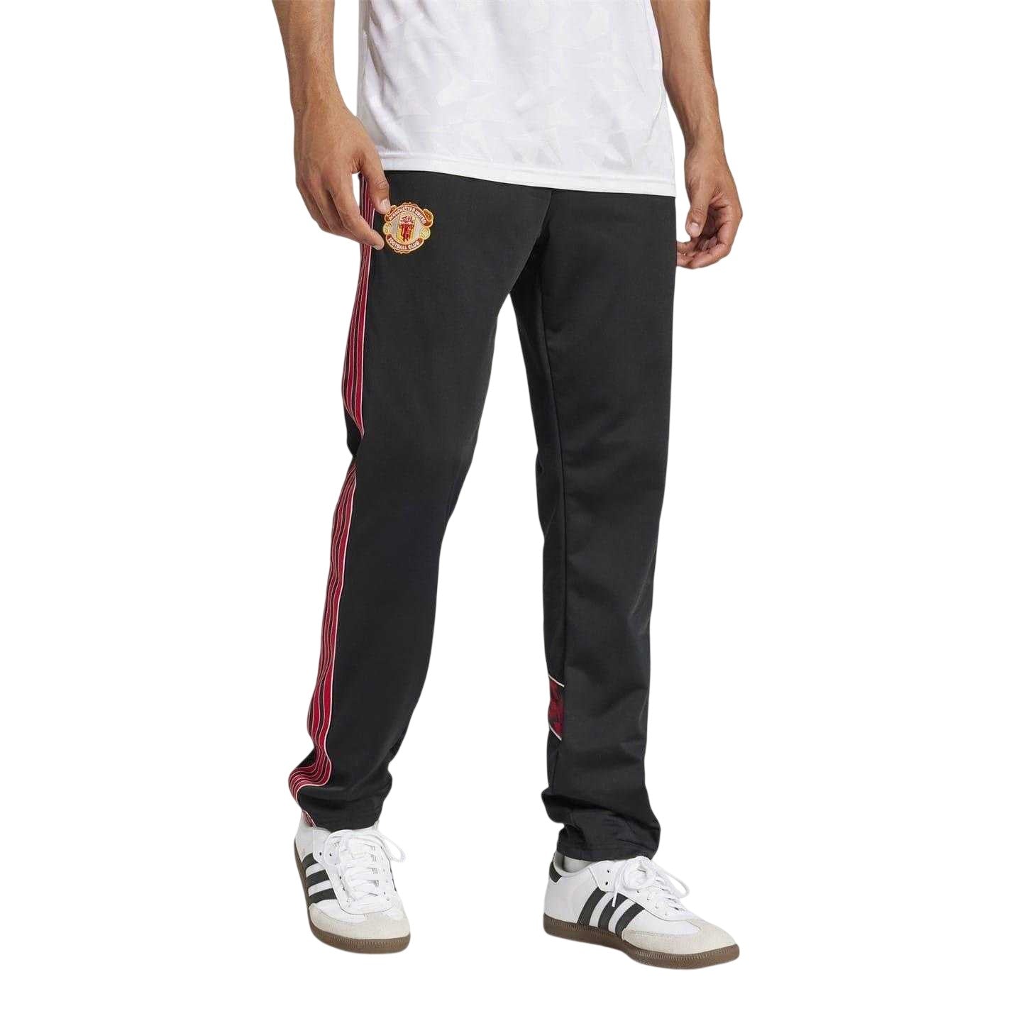 Black - Side - Adidas Mens Manchester United FC Tracksuit Bottoms
