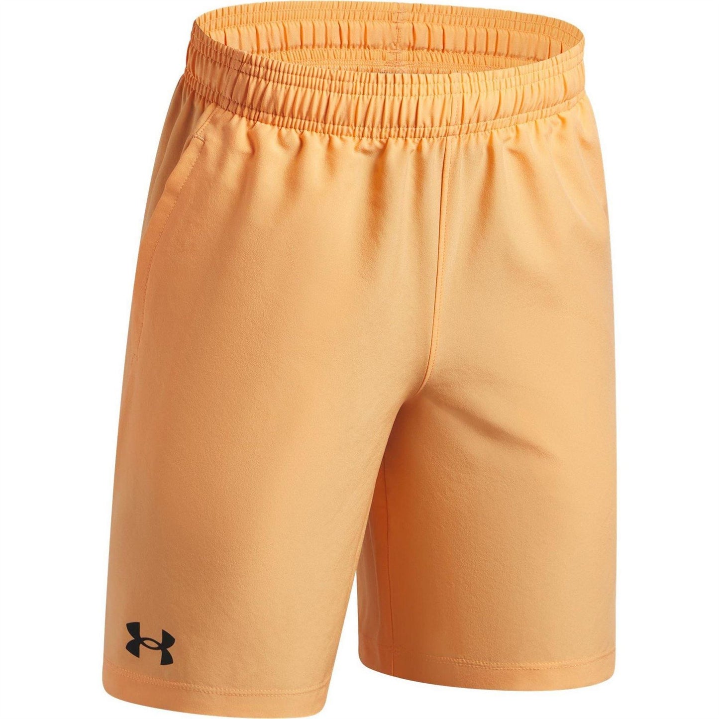 Orange-Black - Side - Under Armour Childrens-Kids Tech Shorts
