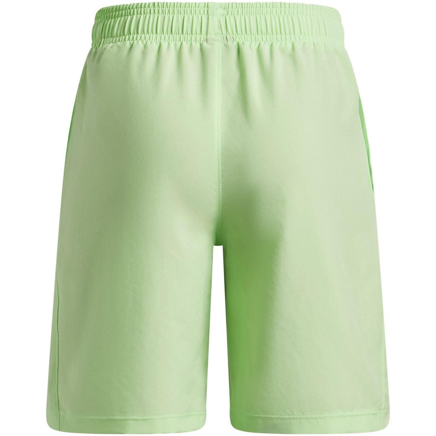 Lime-Black - Back - Under Armour Childrens-Kids Tech Shorts