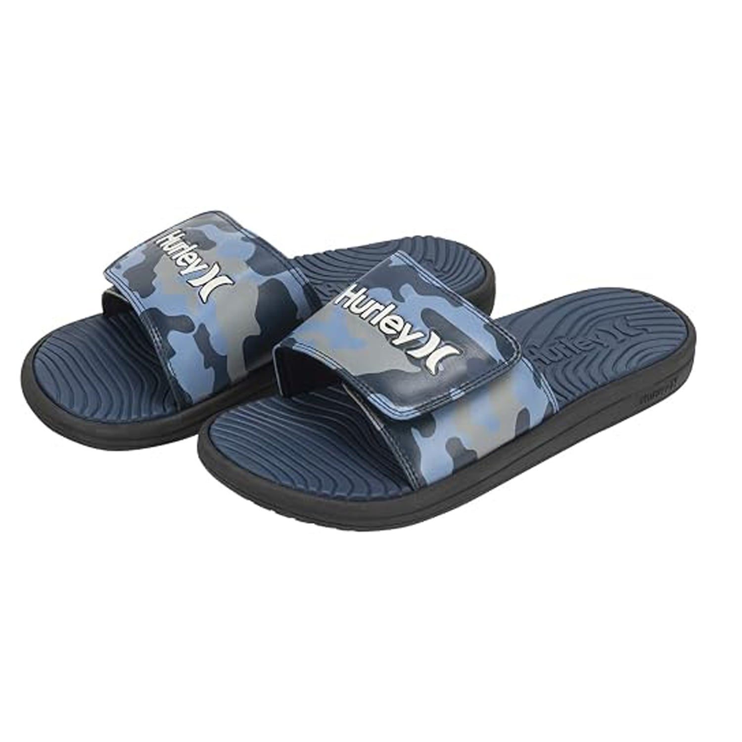 Navy-Brown Combo - Lifestyle - Hurley Mens Vel Camouflage Slides
