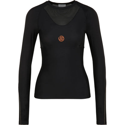 Black - Front - Skins Womens-Ladies Series-5 Long-Sleeved Top