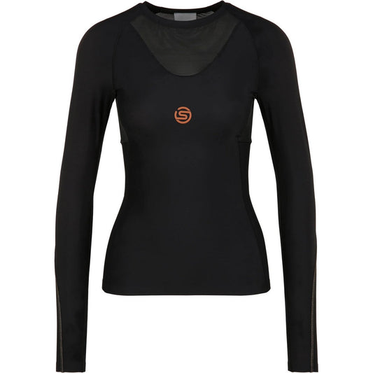 Black - Front - Skins Womens-Ladies Series-5 Long-Sleeved Top