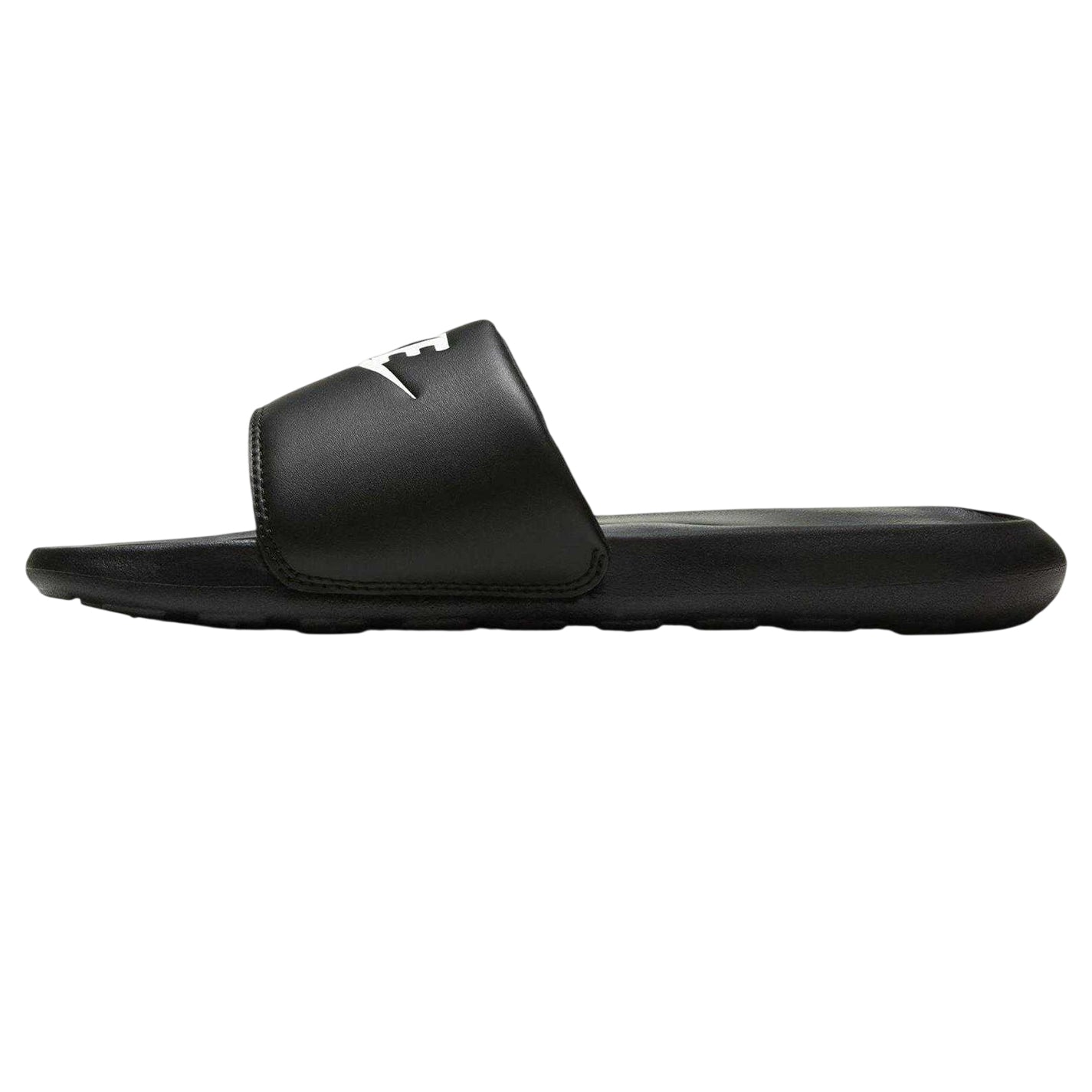 Black-White - Side - Nike Womens-Ladies Victori One Slides