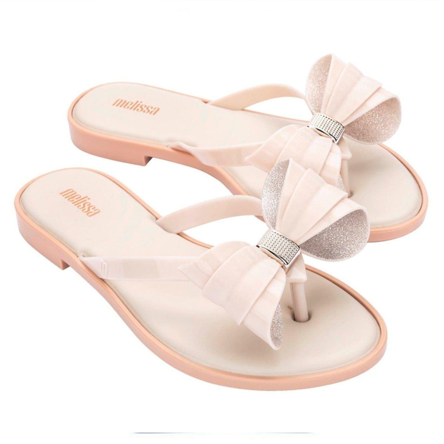 Nude - Lifestyle - Melissa Womens-Ladies Bow Detail Flip Flops