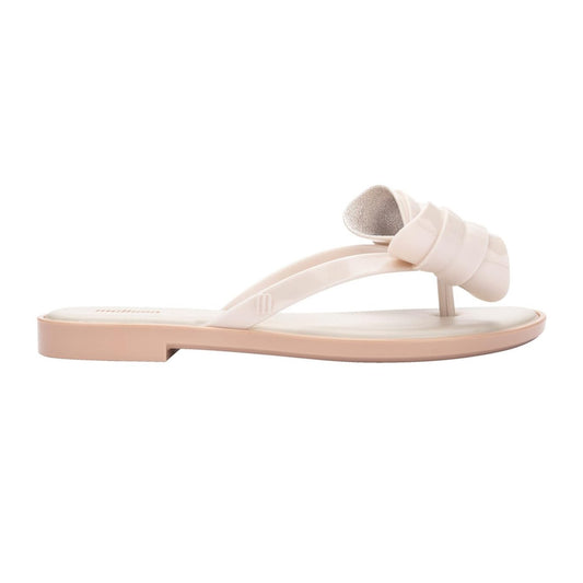 Nude - Front - Melissa Womens-Ladies Bow Detail Flip Flops