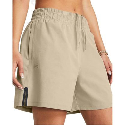Brown - Side - Under Armour Womens-Ladies Vent Training Shorts