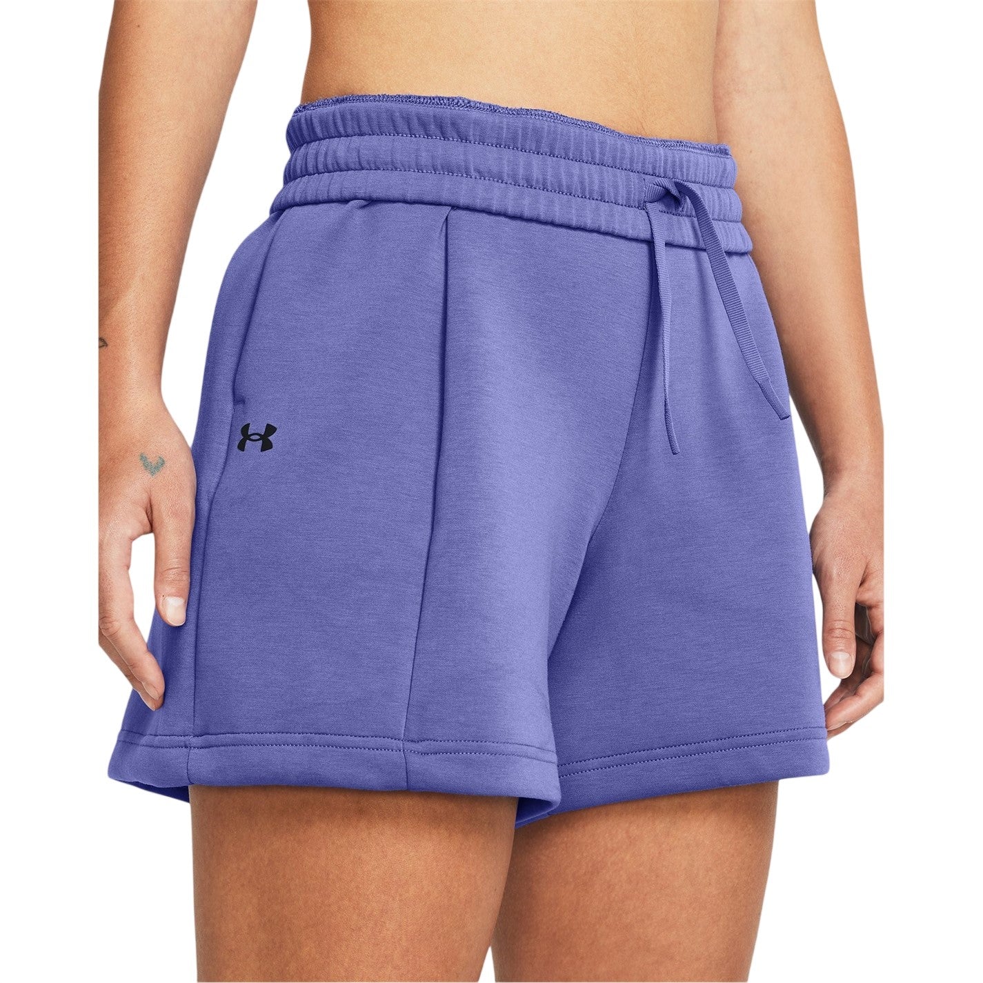 Purple - Side - Under Armour Womens-Ladies Performance Training Shorts