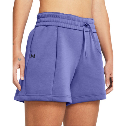 Purple - Side - Under Armour Womens-Ladies Performance Training Shorts