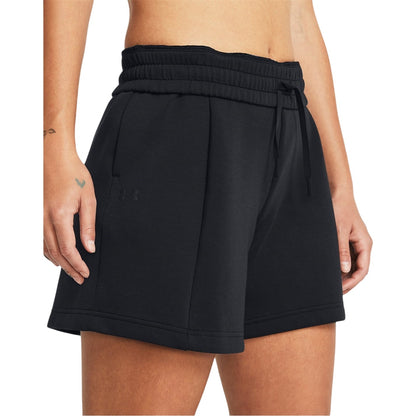 Black - Side - Under Armour Womens-Ladies Performance Training Shorts