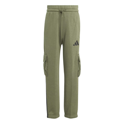 Khaki - Front - Adidas Childrens-Kids Utility Straight Cargo Trousers