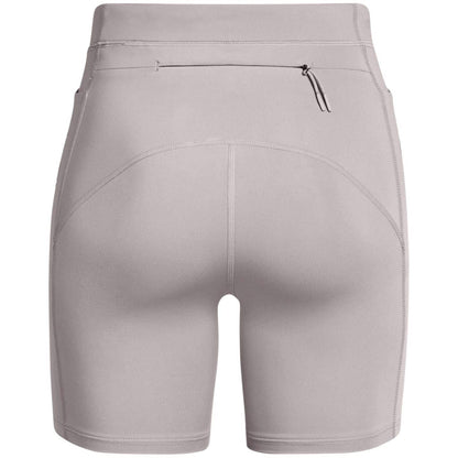 Grey - Back - Under Armour Womens-Ladies Project Rock Slim Running Shorts