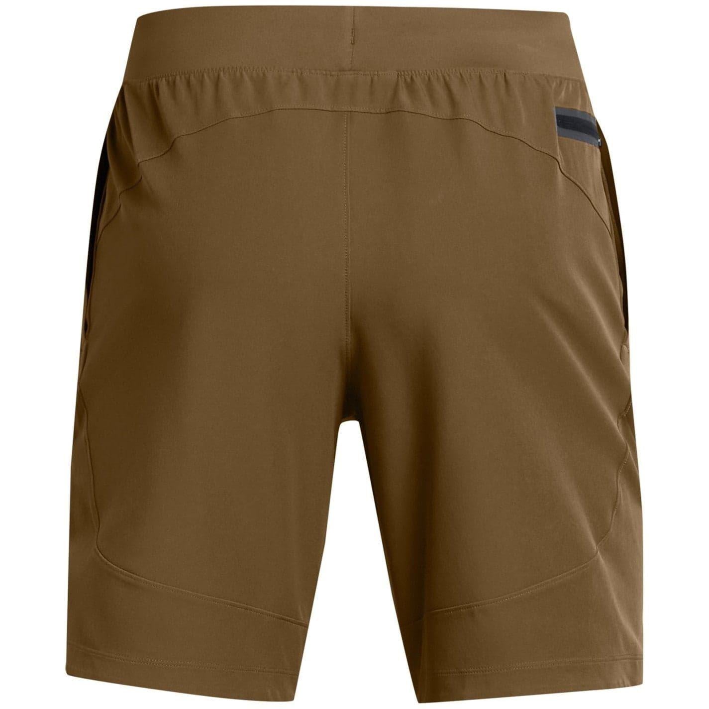 Brown - Back - Under Armour Mens Unstoppable Shorts
