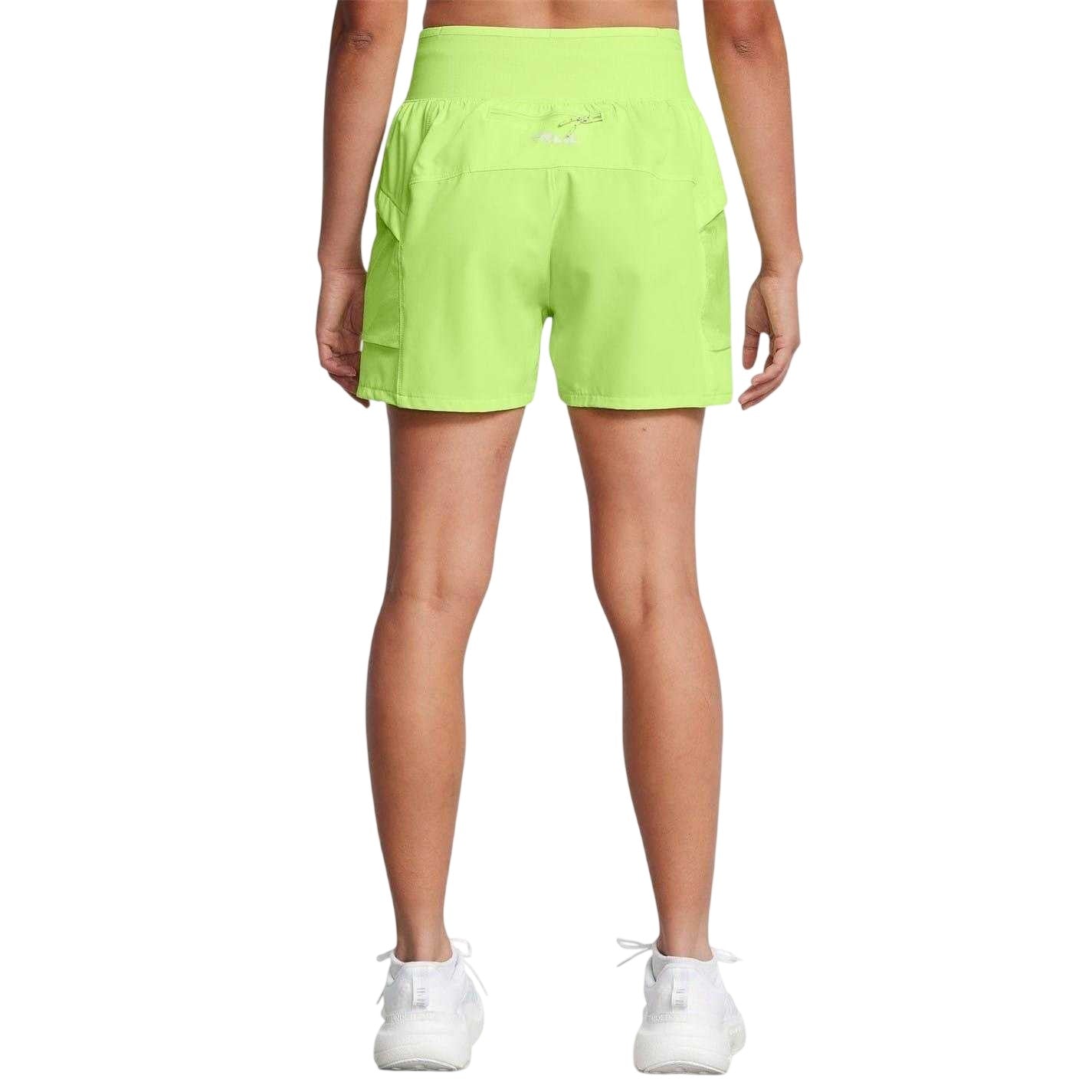 Green - Back - Under Armour Womens-Ladies Trail Walking Shorts
