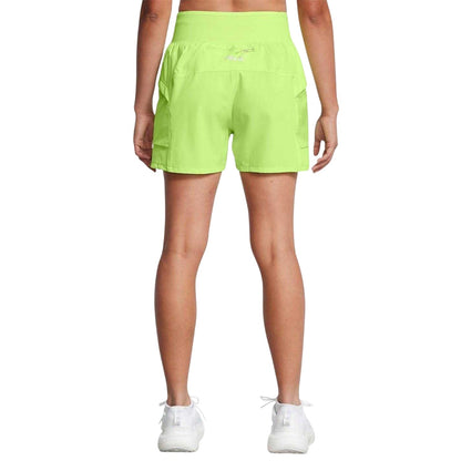 Green - Back - Under Armour Womens-Ladies Trail Walking Shorts