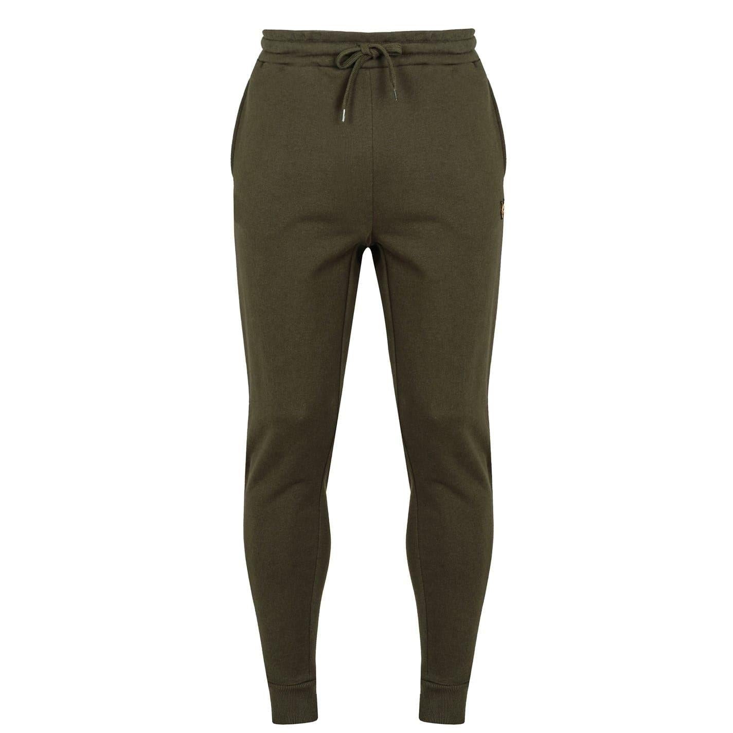 Olive - Front - Lyle & Scott Mens Cuffed Skinny Sweatpants