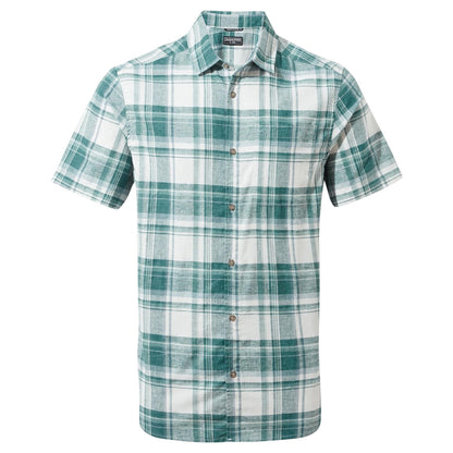 Teal Blue - Front - Craghoppers Mens Hila Point Collar Regular Shirt