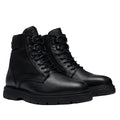 Black - Front - Boss Mens Jacob Grain Leather Ankle Boots