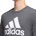 Grey - Side - Adidas Mens Essentials Big Logo Single Jersey T-Shirt