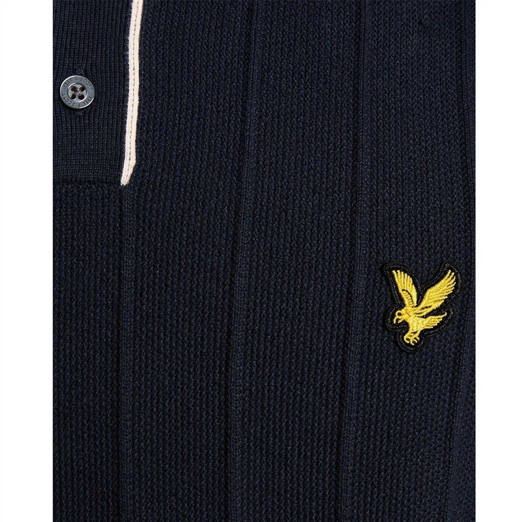 Dark Navy - Lifestyle - Lyle & Scott Mens Pique Knitted Polo Shirt