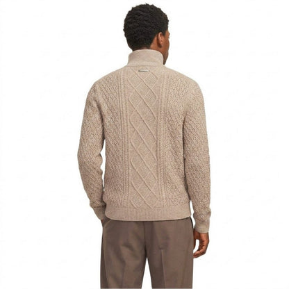 Pure Cashmere - Back - Jack And Jones Mens Cable Knit Regular Jumper