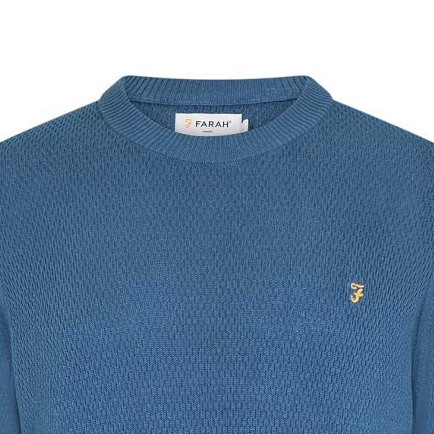 Metal Grey - Side - Farah Mens Rainhill Plain Regular Jumper