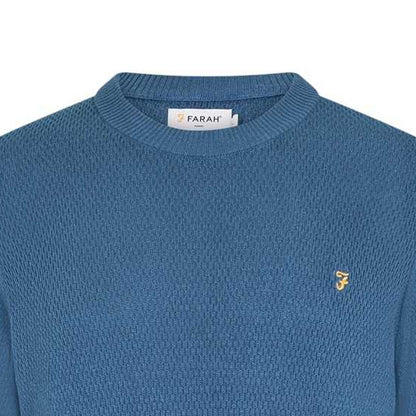 Metal Grey - Side - Farah Mens Rainhill Plain Regular Jumper