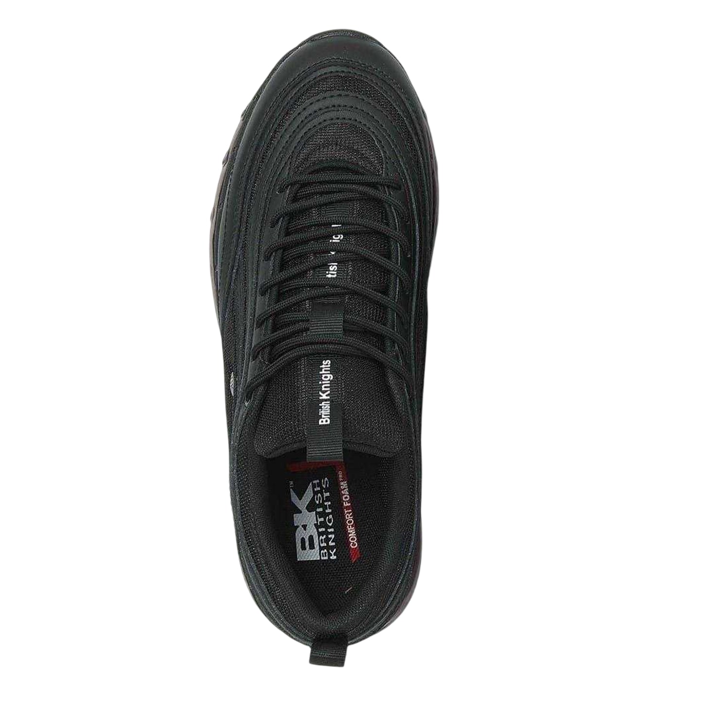 Black - Pack Shot - British Knights Mens Zion Air Cushioned Trainers