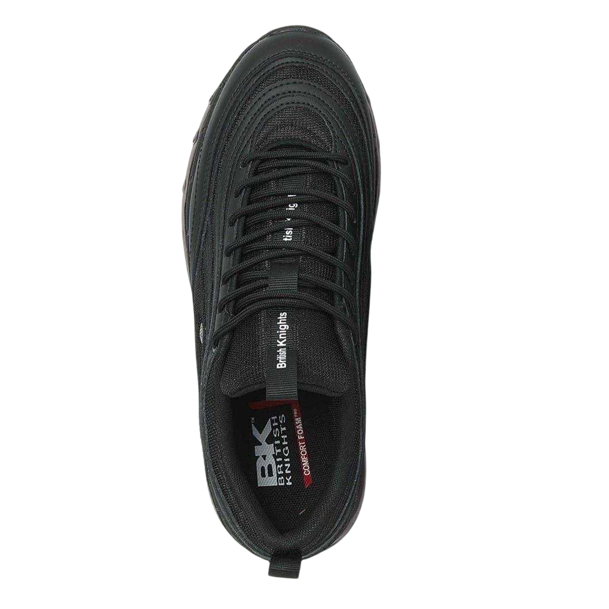 Black - Pack Shot - British Knights Mens Zion Air Cushioned Trainers