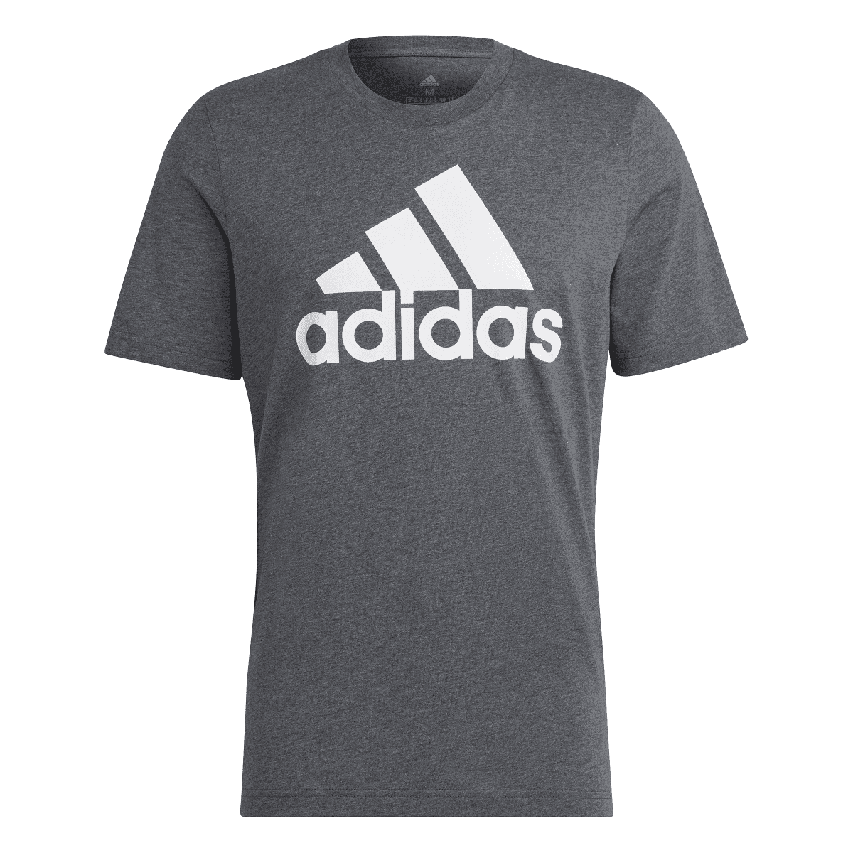 Grey - Front - Adidas Mens Essentials Big Logo Single Jersey T-Shirt