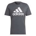 Grey - Front - Adidas Mens Essentials Big Logo Single Jersey T-Shirt