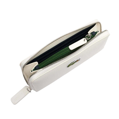 White - Back - Lacoste Womens-Ladies Logo Purse