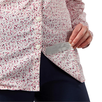 Raspberry - Side - Craghoppers Womens-Ladies Regular Long-Sleeved Shirt