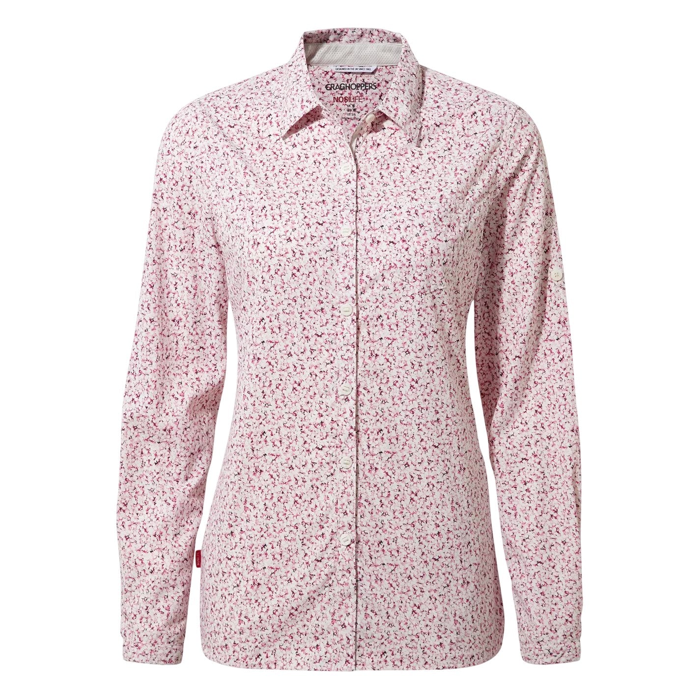 Raspberry - Front - Craghoppers Womens-Ladies Regular Long-Sleeved Shirt