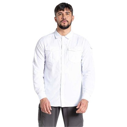 Optic White - Front - Craghoppers Mens Regular Long-Sleeved Shirt