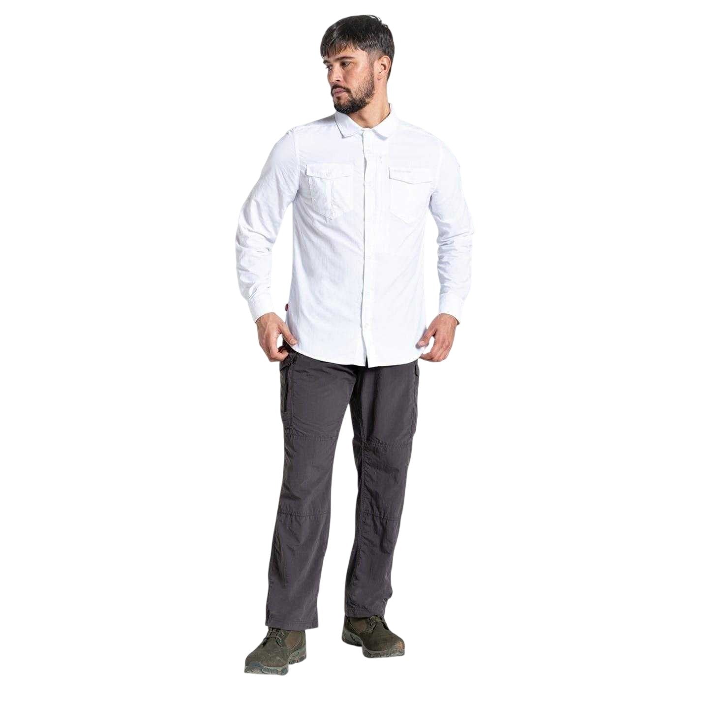 Optic White - Pack Shot - Craghoppers Mens Regular Long-Sleeved Shirt